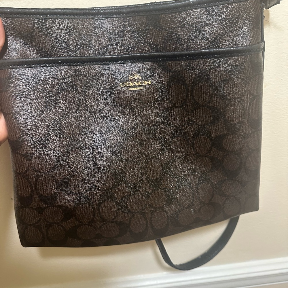 Coach Signature Brown Crossbody Bag